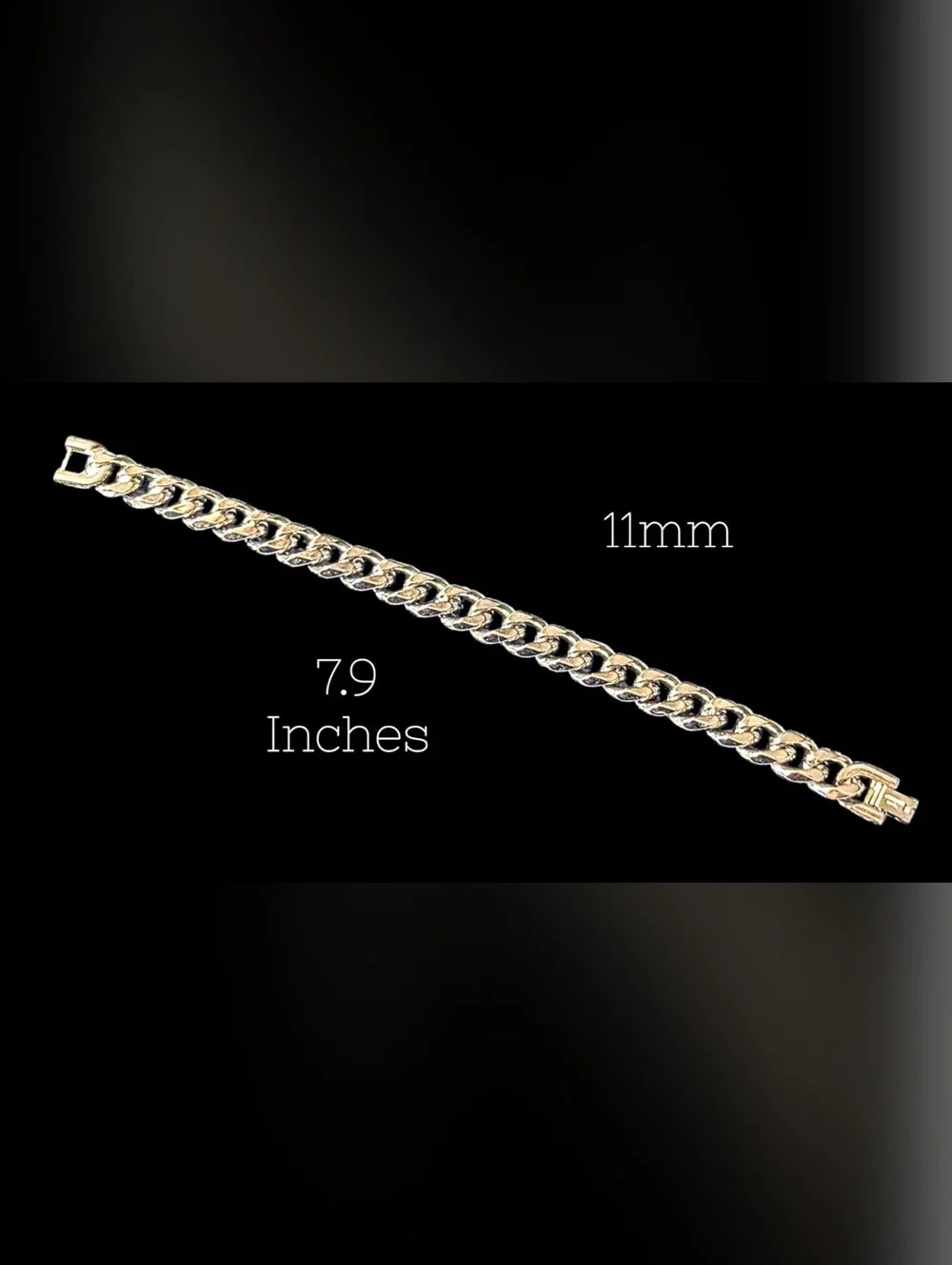 Stainless Steel Curb Link Bracelet – 7.9